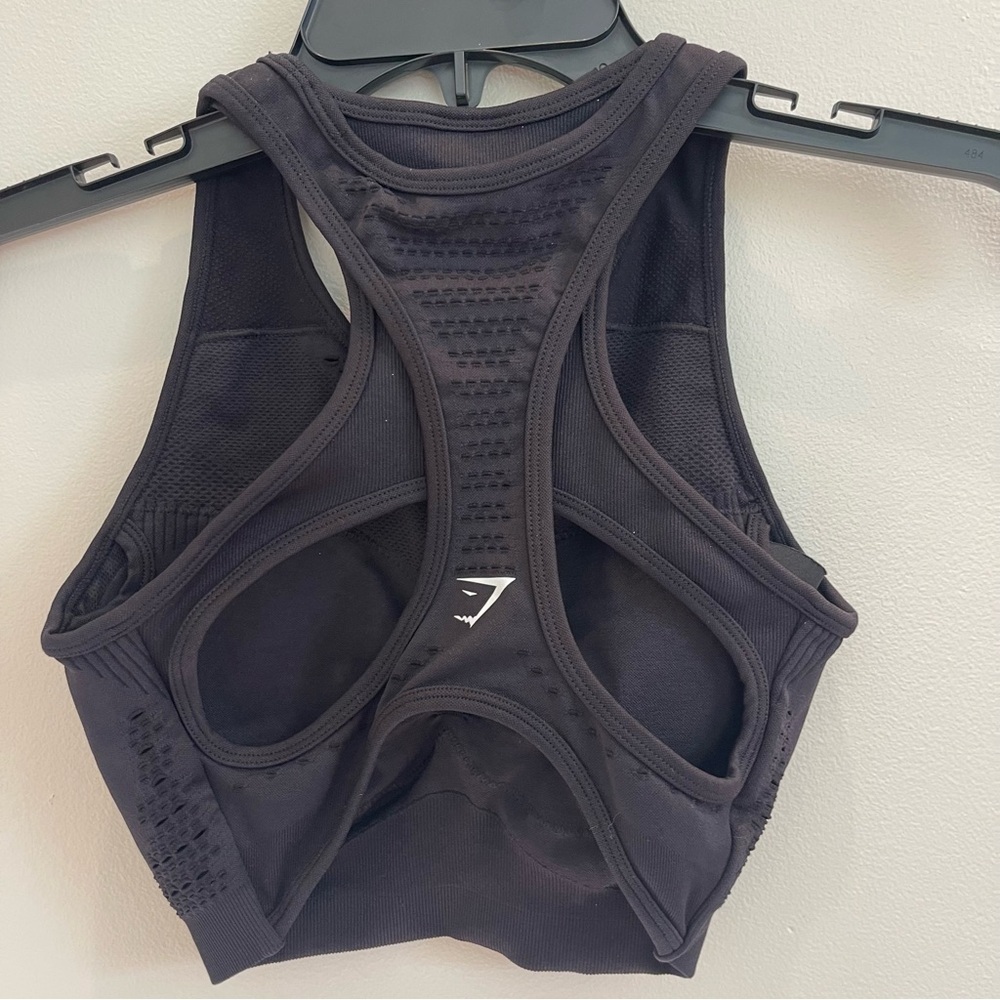 GymShark Sports Bra Women XS per Measurements No label Black - Picture 2 of 9